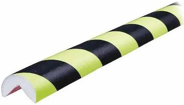 Main image of KNUFFI BY IRONGUARD SAFETY 60-6702-4 Corner Guard,Rounded,Fluorescent Bk/Yl