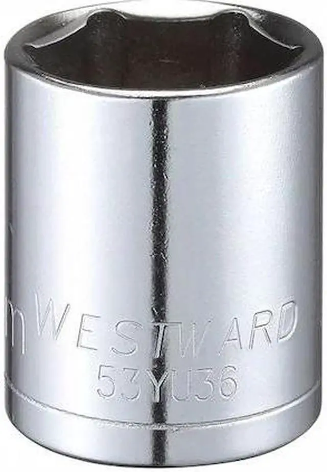 Main image of WESTWARD 53YU36 WESTWARD 1/2 in Drive, 24mm Hex Metric Socket, 6 Points,