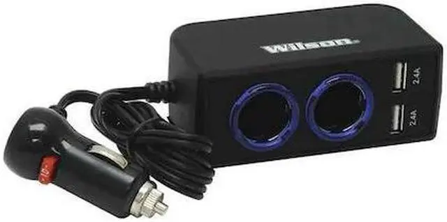 Alt view image 5 of 7 - Wilson Antennas 12-Volt Dual 2.4A USB Adapter with 3' Cord 12-Volt Adapters