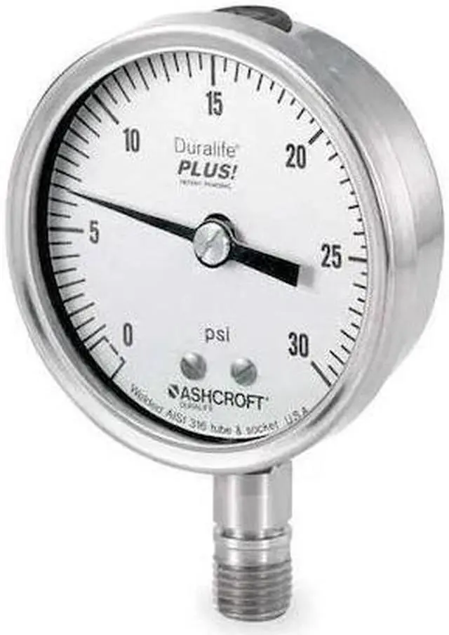 Main image of ASHCROFT 251009SW02LXLL300 Industrial Pressure Gauge, 0 to 300 psi, 2 1/2 in