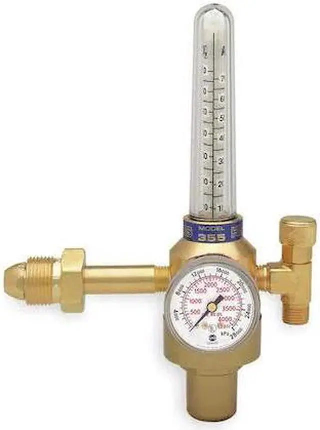Alt view image 2 of 2 - HARRIS 355-CD-320 Flowmeter Regulator, Argon, Carbon Dioxide, Single Stage,