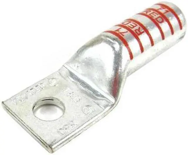 Main image of ABB 60156 One-Hole Compression Lug, 250 kcmil Max, 1/2 in Stud, Long Barrel,