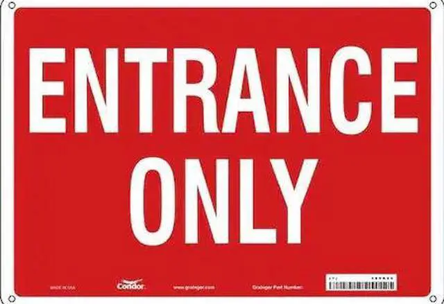 Main image of CONDOR 480K66 Safety Sign, 10 in Height, 14 in Width, Aluminum, Horizontal
