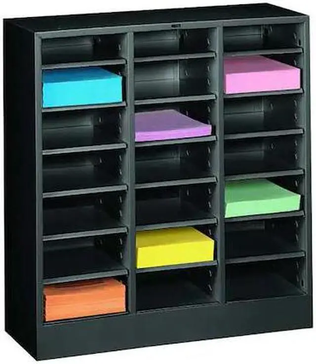 Alt view image 2 of 6 - TENNSCO 4075BK Literature Sorter 21 Compartments, 30-5/8"W x 11-1/2"D Black
