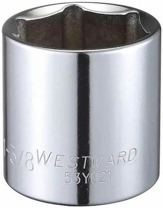 Main image of WESTWARD 53YU21 WESTWARD 1/2 in Drive, 1-3/8" Hex SAE, Socket, 6 Points,