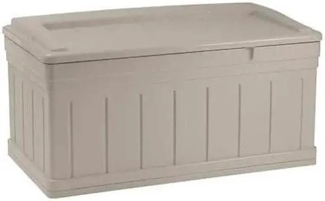 Alt view image 8 of 8 - SUNCAST DB9750 129 gal Resin Deck Box With Seat, Light Taupe