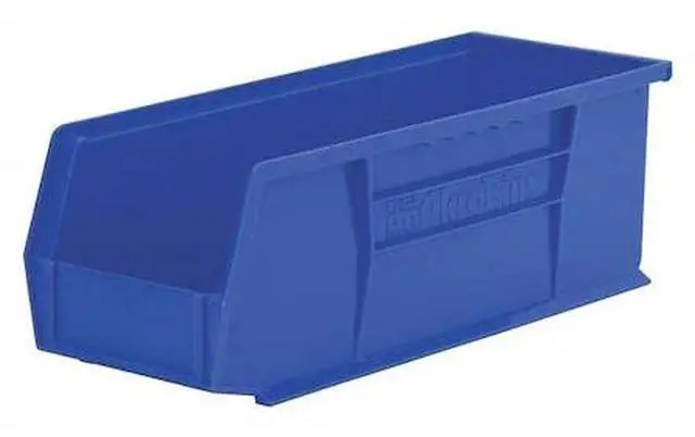 Main image of AKRO-MILS 30234BLUE Hang & Stack Storage Bin, Plastic, Blue, 5 in H, 5 1/2 in