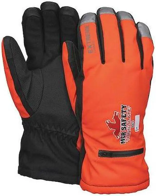 Main image of MCR SAFETY 983XL Mechanics Gloves, High-Visibility Orange, Single Layer