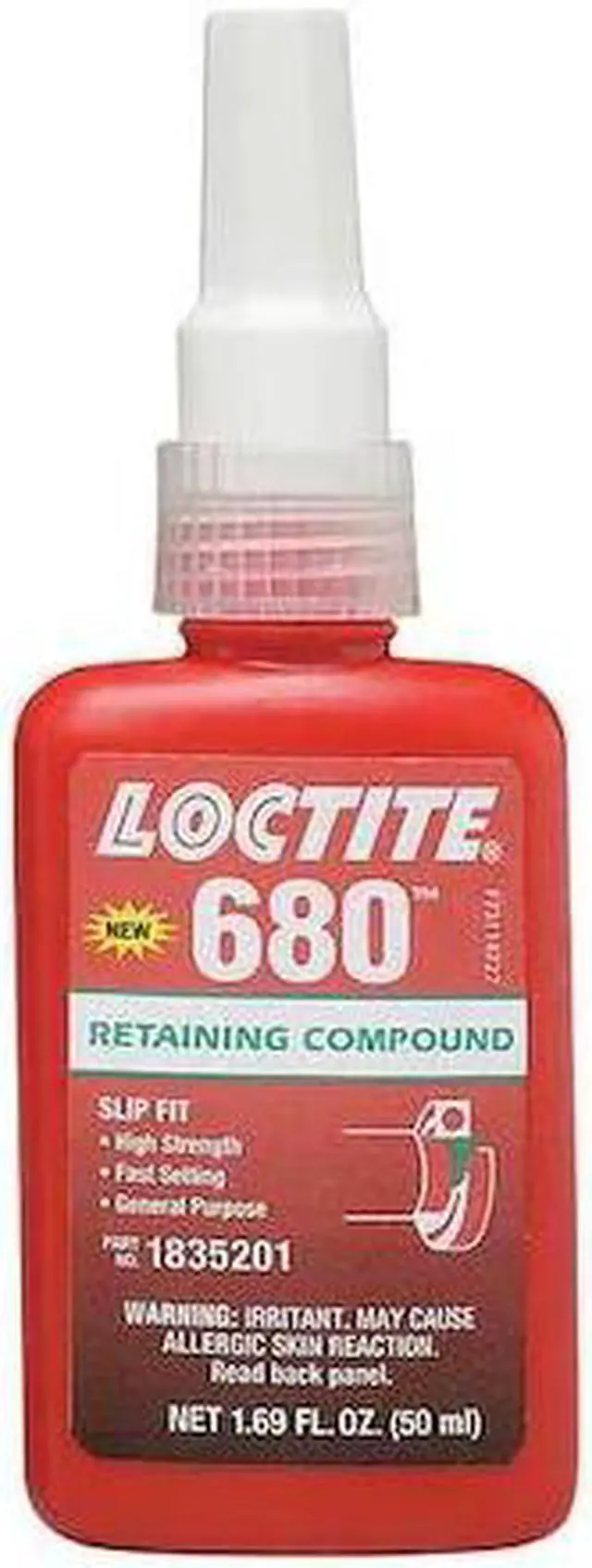 Alt view image 6 of 6 - LOCTITE 1835201 Retaining Compound, 680 Series, Green, Liquid, High Strength,