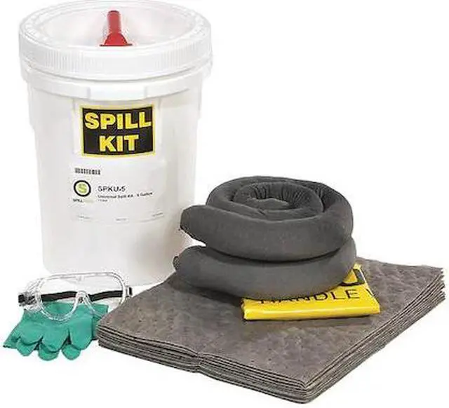 Alt view image 2 of 2 - SPILLTECH SPKU-5 Spill Kit, 5 gal Volume Absorbed per Kit, 5 gal Capacity,