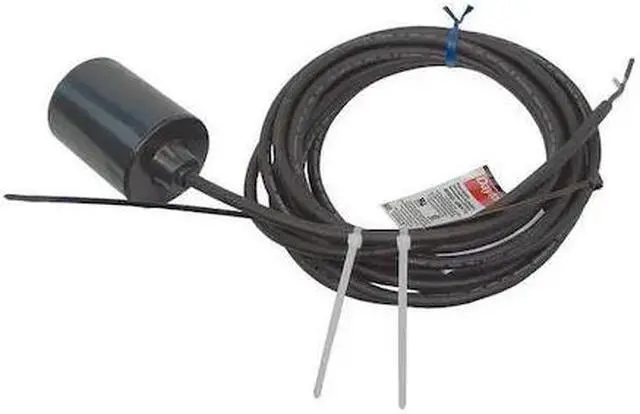 Main image of DAYTON 6PNV7 Float Switch, 115/230VAC, 20 ft Cord, 13 A, Wire Leads