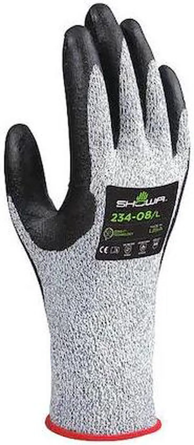 Alt view image 2 of 2 - SHOWA 234XXL-10-V Cut Resistant Coated Gloves, Cut Level 4 ,Biopolymer ,Sandy