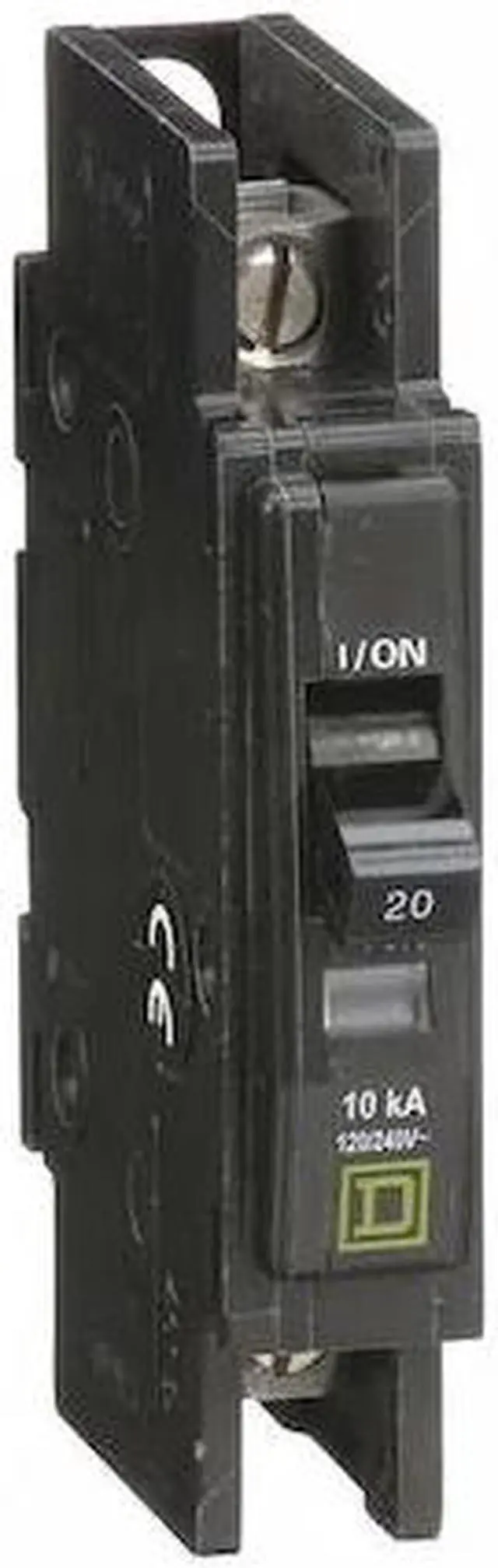 Alt view image 3 of 3 - SQUARE D QOU120 Miniature Circuit Breaker, QO Series, 20A, 1 Pole, 120/240V AC,