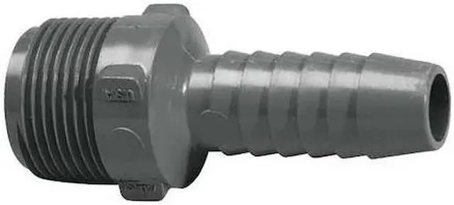 Main image of ZORO SELECT 1436101 PVC Reducing Male Adapter, MNPT x Insert, 3/4 in x 1/2 in