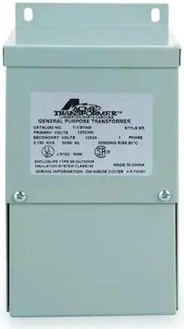 Alt view image 2 of 3 - ACME ELECTRIC T111683 Buck Boost Transformer, 1 kVA, NEMA 3R, 12/24V AC,