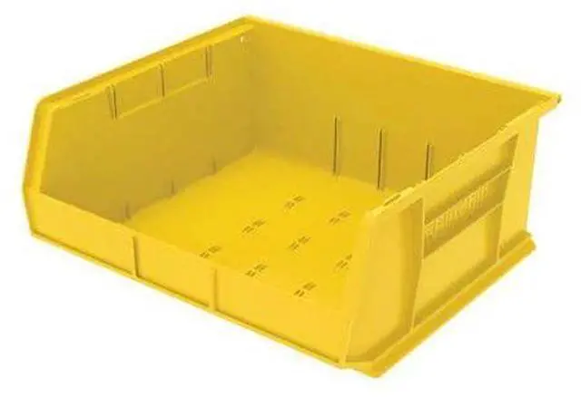 Main image of AKRO-MILS 30250YELLO Hang & Stack Storage Bin, 16-1/2 in W x 14-3/4 in L x 7 in