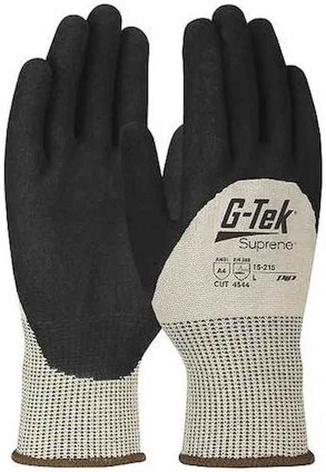 Main image of PIP 15-215/S Cut-Resistant Glove, Cut Level A4 ,Dipped ,Foam Nitrile ,Sandy ,S