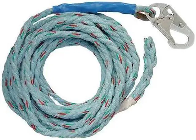 Main image of CONDOR 45J302 Vertical Lifeline, 50 ft., 310 lb. Weight Capacity, Blue