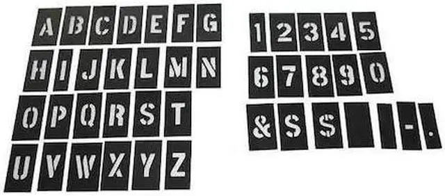 Main image of ZORO SELECT 20Y524 STENCIL NUMB&LTR KIT 2 In PLASTIC 138PCS