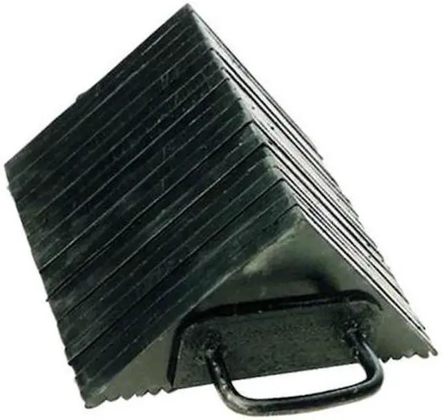 Main image of ZORO SELECT 3KR79 Wheel Chock, Single, Laminated Rubber, 10 in L, 10 1/2 in W,