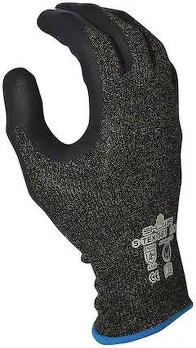 Main image of Showa Cut Resistant Gloves Black 15 Gauge  S-TEX581L-08
