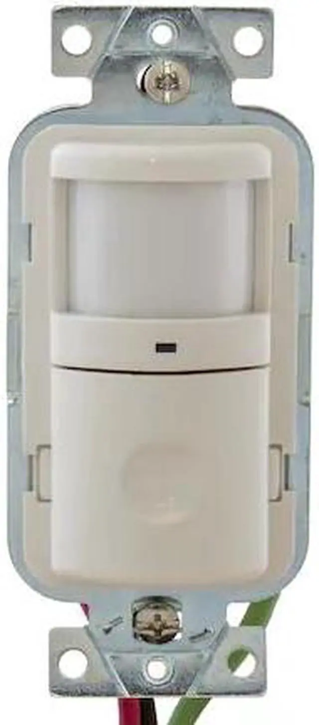 Alt view image 2 of 5 - HUBBELL WIRING DEVICE-KELLEMS WS1001W Vacancy Sensor,PIR,1200 sq ft,White