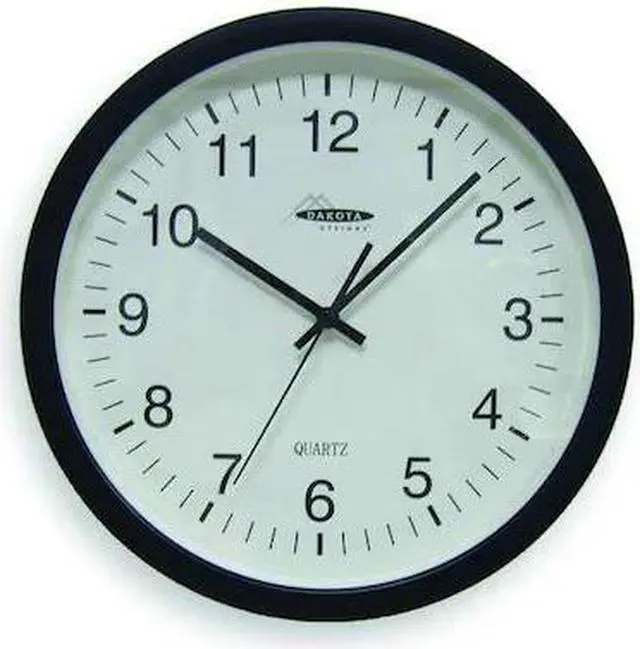 Main image of ZORO SELECT 2CHZ4 13-3/4" Analog Quartz Wall Clock, Black