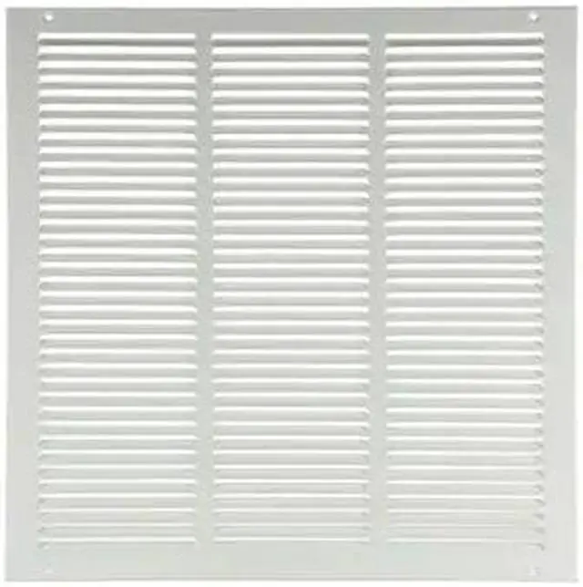 Main image of ZORO SELECT 4MJN9 Return Air Grille 17.75 X 17.75, White, Steel, 702 cfm