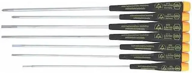 Alt view image 2 of 3 - WIHA TOOLS 27393 ESD Precision Screwdriver Set,Sl/Ph,7pcs