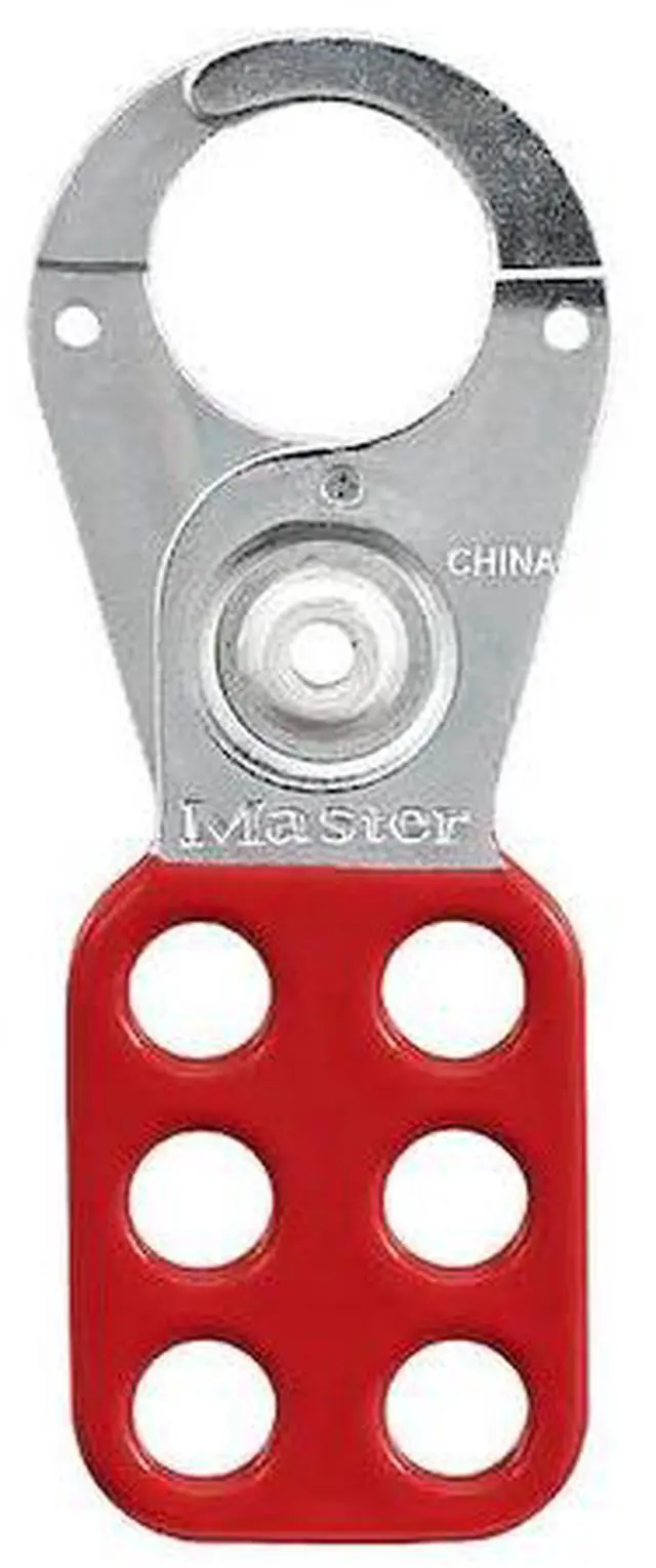 Alt view image 11 of 18 - Safety Lockout Hasps,  1 in Jaw Dia., Red