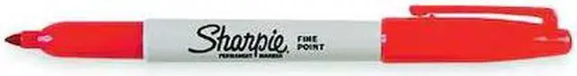 Main image of SHARPIE 30002B Permanent Marker, Red, Fine Tip, Capped, 12 PK