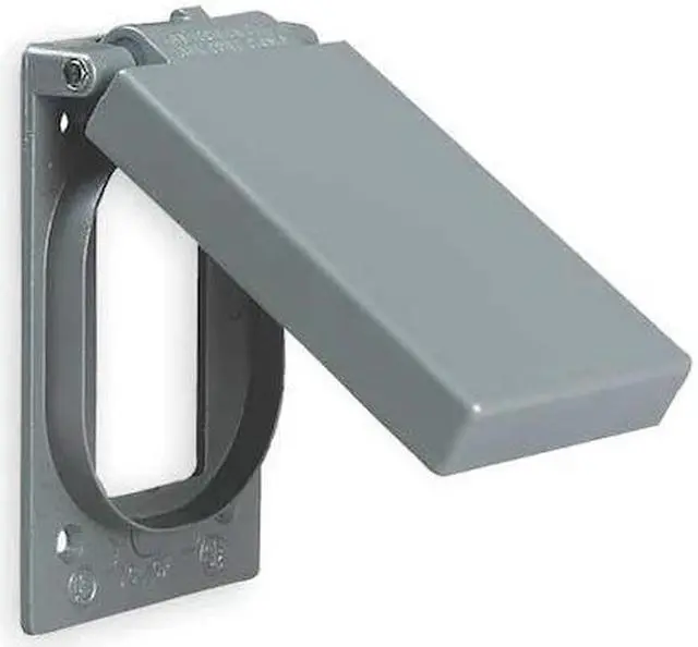 Alt view image 2 of 3 - HUBBELL KILLARK FCL-GF Weatherproof Cover, 1 Gang, Aluminum, Duplex Receptacle