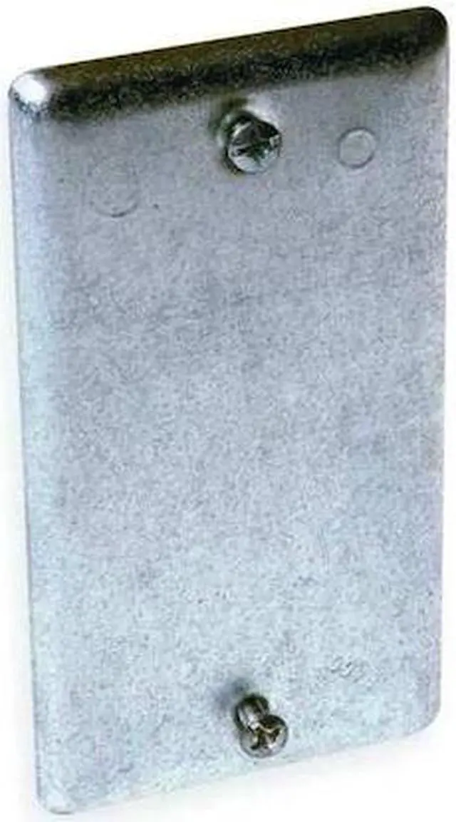 Alt view image 7 of 9 - RACO 860 Electrical Box Cover, Square, 1 Gang, Galvanized Zinc, Blank Cover,