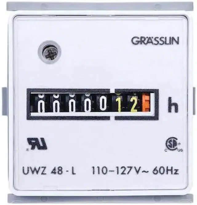 Alt view image 2 of 2 - INTERMATIC UWZ48E-24U Hour Meter,24VAC,60 Hz,Plastic,Square