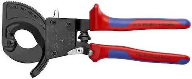 Alt view image 4 of 5 - KNIPEX 95 31 250 SBA 10" Ratchet Action Cable Cutter, Center Cut