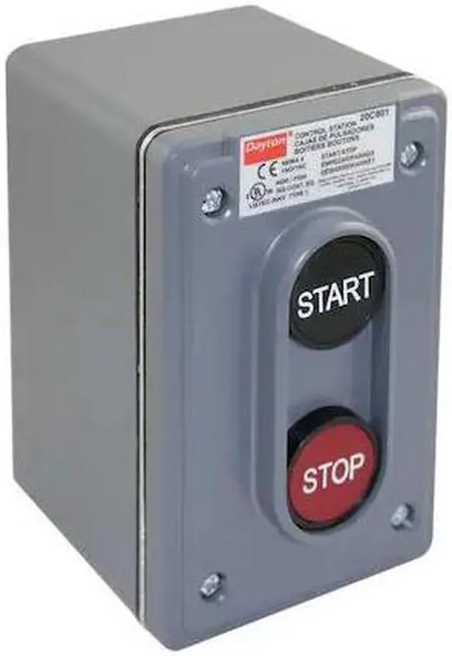 Main image of DAYTON 20C801 Push Button Control Station,1NO/1NC,22mm