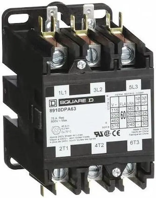 Main image of SQUARE D 8910DPA63V09 Definite Purpose Magnetic Contactor, 208V-240V AC, 3 P,