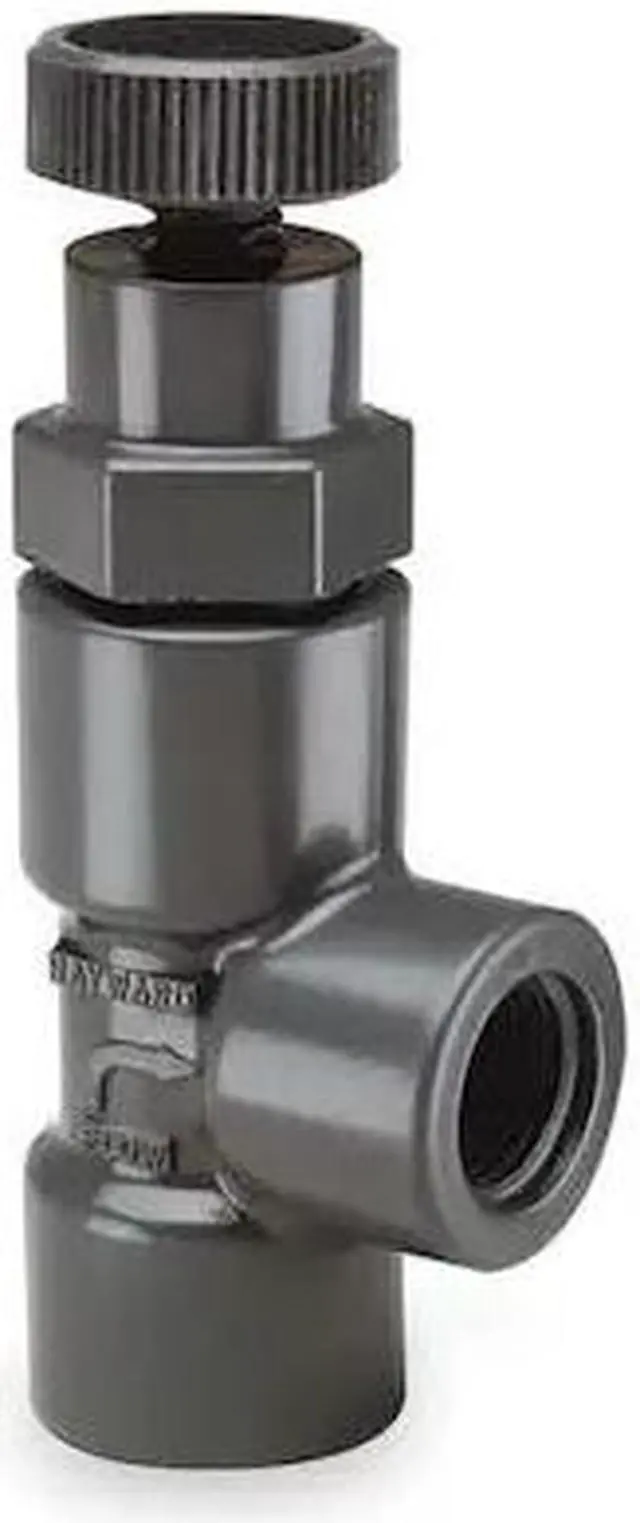 Main image of HAYWARD FLOW CONTROL AV10200T Globe Valve, Angle, 2", PVC/FPM, Threaded