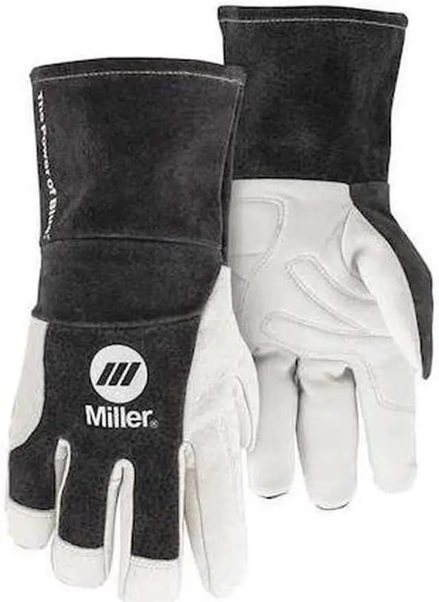 Alt view image 3 of 4 - MILLER ELECTRIC 271877 Classic Welding Gloves, Gauntlet Cuff, Keystone Thumb,