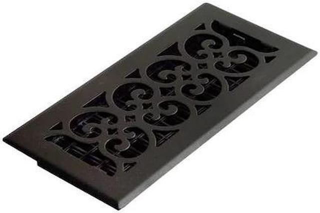 Alt view image 2 of 7 - DECOR GRATES ST410 Floor Register 5.5 X 11.5, Textured Black, Cast Iron