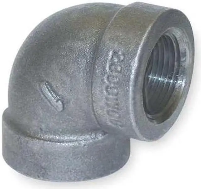 Main image of ZORO SELECT 1LBH2 1-1/2" FNPT Galvanized 90 Degree Elbow