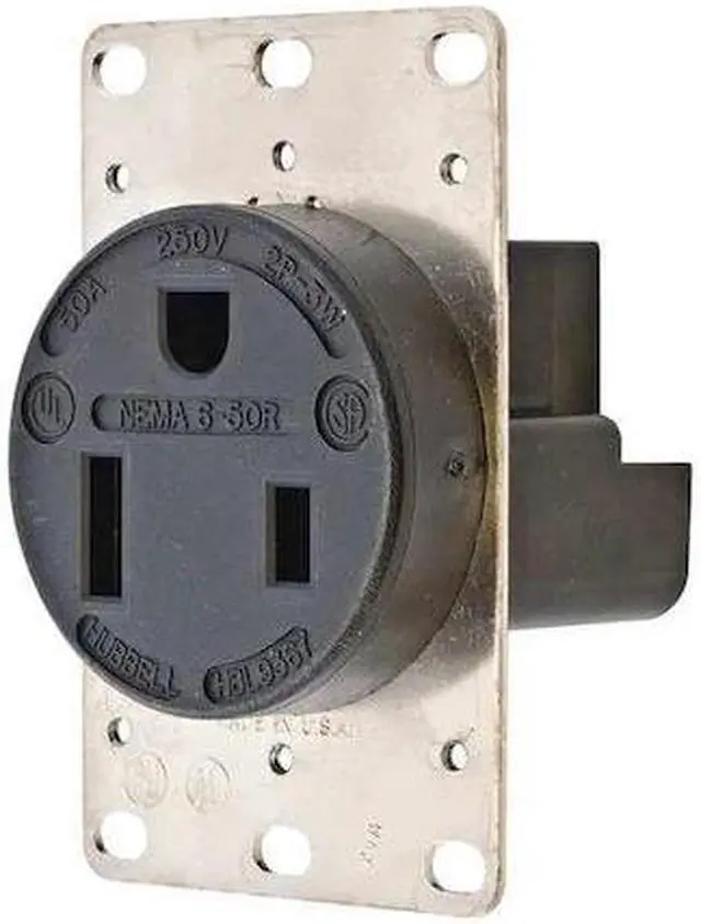 Alt view image 2 of 2 - HUBBELL WIRING DEVICE-KELLEMS HBL9367 Straight Blade Receptacle, 6-50R, 50 A,