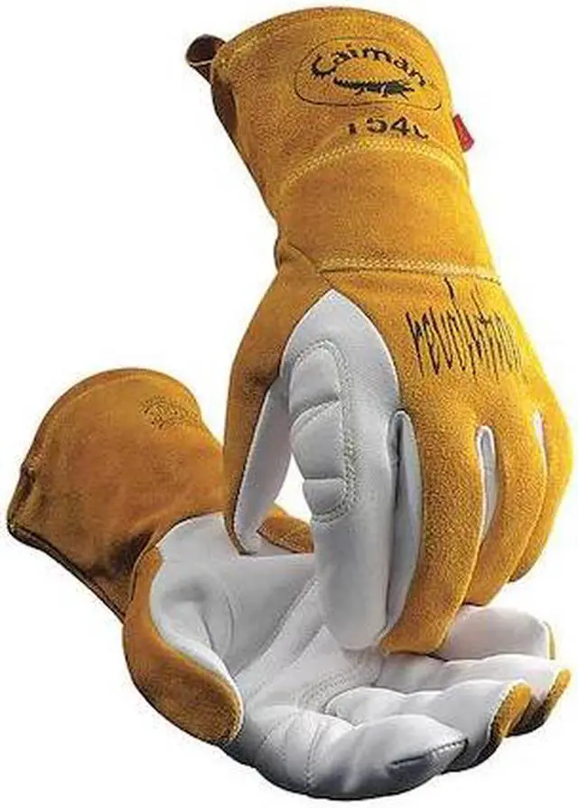 Alt view image 7 of 13 - CAIMAN 1540-5 TIG Welding Gloves, Goatskin Palm, L, PR