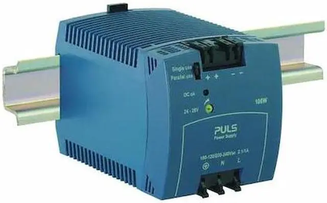 Main image of PULS ML100.100 DC Power Supply, 100/120V AC; 200/240V AC, 24/28V DC, 100 W, 4.2