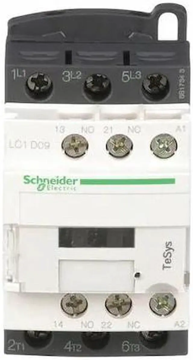 Alt view image 2 of 8 - SCHNEIDER ELECTRIC LC1D09B7 IEC Magnetic Contactor, 1NC/1NO, 24V AC, 3 P,