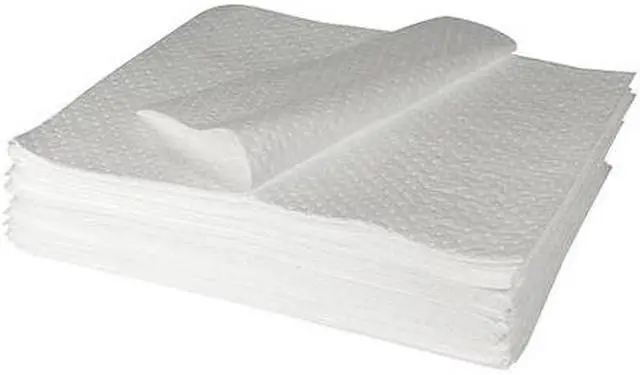 Main image of CONDOR 436M88 Sorbent Pad, 41 gal, 30 in x 30 in, Oil, White, 50 PK