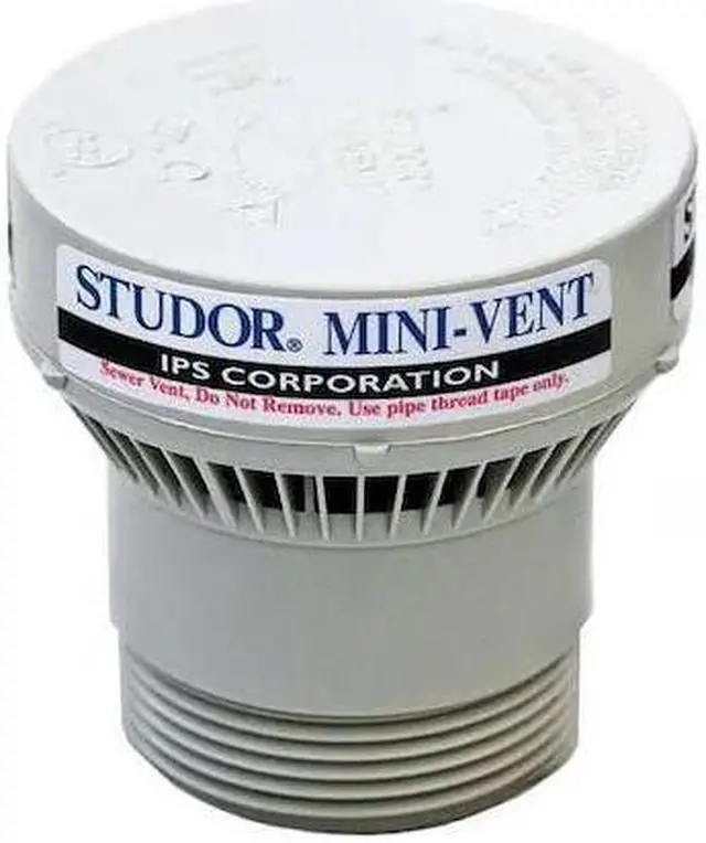 Alt view image 2 of 3 - STUDOR 20301 2 Dia, ABS Plastic, Polystyrene, Connector: PVC, White,
