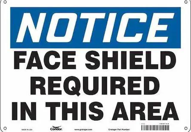 Main image of CONDOR 486F40 Safety Sign, 10 in Height, 14 in Width, Aluminum, Horizontal