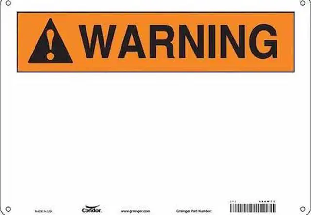 Main image of CONDOR 486W73 Safety Sign,14" W,10" H,0.032" Thickness