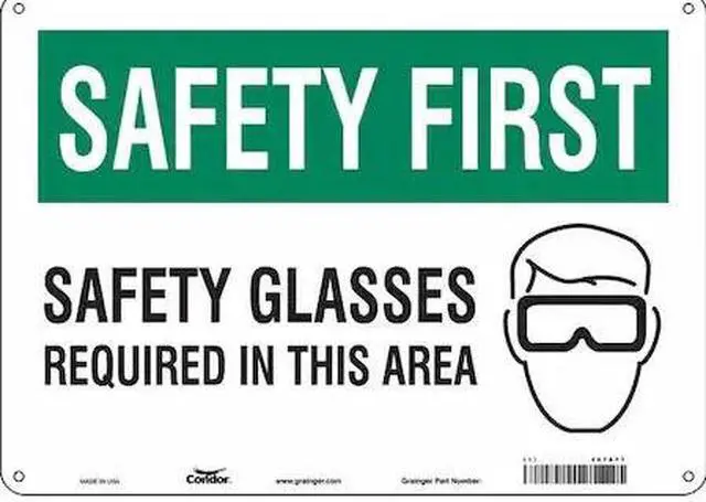 Main image of CONDOR 467A77 Safety Sign, 10 in Height, 14 in Width, Aluminum, Horizontal